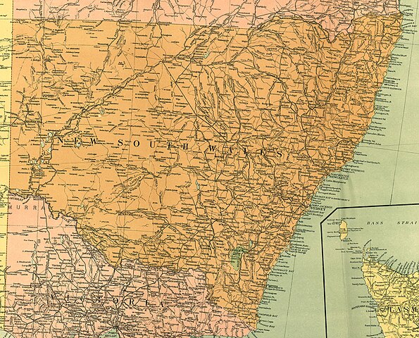 Map of New South Wales Australia 1916