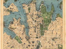 Robinson&#039;s Aeroplane Map of Sydney, 1922